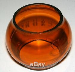 Old C&o Ry Railroad Lantern Globe, Orange Amber, Adlake Kero Cnx, Excellent