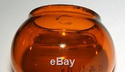 Old C&o Ry Railroad Lantern Globe, Orange Amber, Adlake Kero Cnx, Excellent