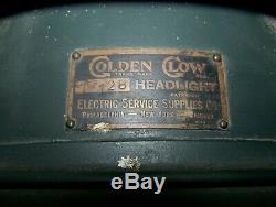 Old GOLDEN GLOW Train Locomotive Headlight Railroad Steam Tractor Engine NICE