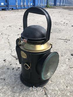 Old Gwr Great Western Railway Guards Brass Collared Hand Lamp / Lantern 17881