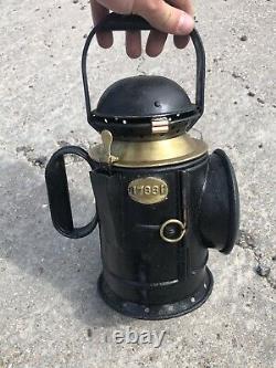Old Gwr Great Western Railway Guards Brass Collared Hand Lamp / Lantern 17881