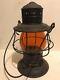 Old PRR railroad Lantern Amber Orange Globe