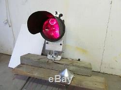 Old Railroad Searchlight Block Signal With Working Mech And Mast Restored