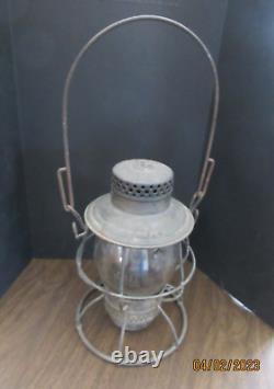 Old Southern Railroad Lantern with Etched Globe