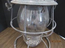 Old Southern Railroad Lantern with Etched Globe