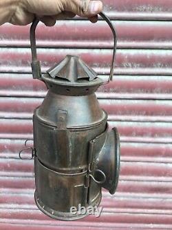 Old Vintage Rustic Iron AS & Co. Railway Kerosene Oil Lantern Lamp Rare