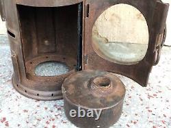 Old Vintage Rustic Iron AS & Co. Railway Kerosene Oil Lantern Lamp Rare