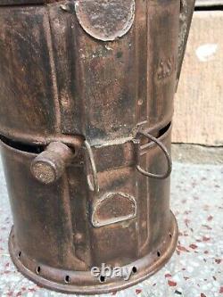 Old Vintage Rustic Iron AS & Co. Railway Kerosene Oil Lantern Lamp Rare