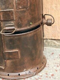 Old Vintage Rustic Iron AS & Co. Railway Kerosene Oil Lantern Lamp Rare