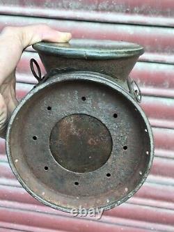 Old Vintage Rustic Iron AS & Co. Railway Kerosene Oil Lantern Lamp Rare