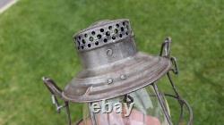 Oregon Short Line Tall Cast Globe Railroad Lantern Very Nice Complete/original