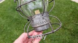 Oregon Short Line Tall Cast Globe Railroad Lantern Very Nice Complete/original