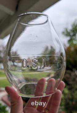 Oregon Short Line Tall Cast Globe Railroad Lantern Very Nice Complete/original
