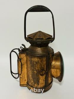 Original Antique SER South Eastern Railway Triple Aspect Signal Lamp Copperised