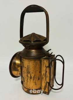 Original Antique SER South Eastern Railway Triple Aspect Signal Lamp Copperised