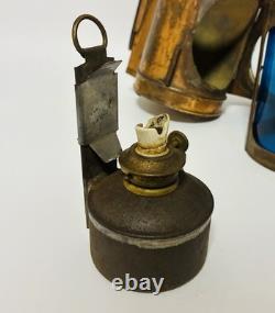 Original Antique SER South Eastern Railway Triple Aspect Signal Lamp Copperised