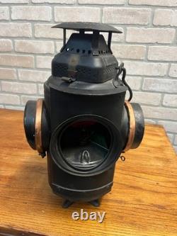 Original New York Central Adlake Non-Sweating Railroad Caboose Lantern 4-Way
