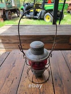 Original Sou. Ry Southern Railroad Lantern With Red Globe Marked Adlake Kero