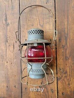 Original Sou. Ry Southern Railroad Lantern With Red Globe Marked Adlake Kero