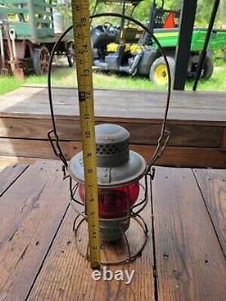 Original Sou. Ry Southern Railroad Lantern With Red Globe Marked Adlake Kero