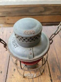 Original Sou. Ry Southern Railroad Lantern With Red Globe Marked Adlake Kero