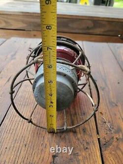 Original Sou. Ry Southern Railroad Lantern With Red Globe Marked Adlake Kero