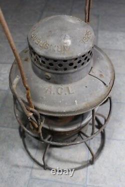 Original Vintage Atlantic Coast Line 1925 Armspear Railroad Lantern Clear Globe
