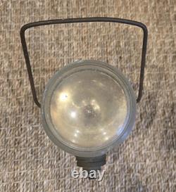 P. S. CO. Lantern Antique Brass Glass Heavy Patina Lamp Railroad Lighthouse