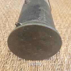 P. S. CO. Lantern Antique Brass Glass Heavy Patina Lamp Railroad Lighthouse