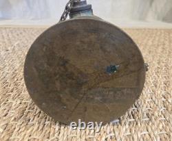 P. S. CO. Lantern Antique Brass Glass Heavy Patina Lamp Railroad Lighthouse