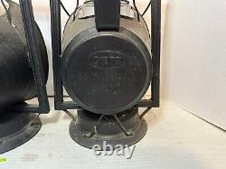 PAIR Of VINTAGE DIETZ ACME INSPECTOR LAMP NEW YORK, USA RAILROAD LANTERN