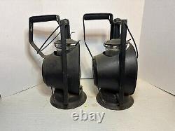 PAIR Of VINTAGE DIETZ ACME INSPECTOR LAMP NEW YORK, USA RAILROAD LANTERN