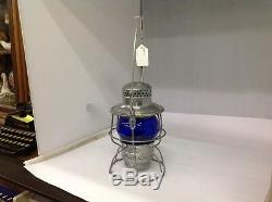 PENN CENTRAL Railroad Lantern Blue Globe 194-Q