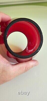 PENNSYLVANIA LINES Cast Corning Style Red Glass Railroad Lantern Globe