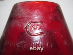 PENNSYLVANIA SYSTEM Dietz 39 Vulcan Railroad Lantern w 5 3/8 Red Cast PS Globe