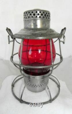 PERE MARQUETTE RAILROAD LANTERN Red Lantern Globe