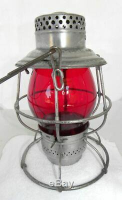 PERE MARQUETTE RAILROAD LANTERN Red Lantern Globe