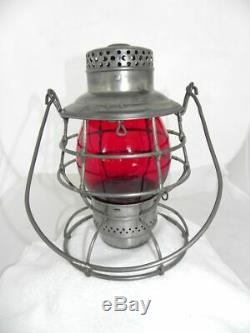 PORTLAND RY LIGHT & POWER CO. RAILROAD LANTERN Red Lantern Globe