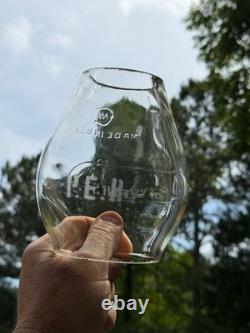 Pacific Electric Railway PE Ry Clear Etched Corning Tall Globe Railroad Lantern