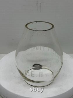 Pacific Electric Railway PE Ry Clear Etched Corning Tall Globe Railroad Lantern