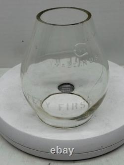Pacific Electric Railway PE Ry Clear Etched Corning Tall Globe Railroad Lantern