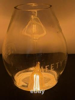 Pacific Electric Railway PE Ry Clear Etched Corning Tall Globe Railroad Lantern