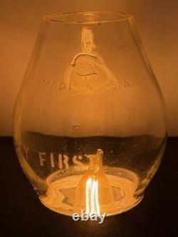 Pacific Electric Railway PE Ry Clear Etched Corning Tall Globe Railroad Lantern