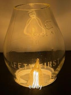 Pacific Electric Railway PE Ry Clear Etched Corning Tall Globe Railroad Lantern