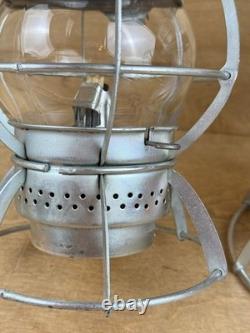 Pair (2) Vintage L & N Railroad Lantern Dressel Arlington NJ Clear Globe NICE