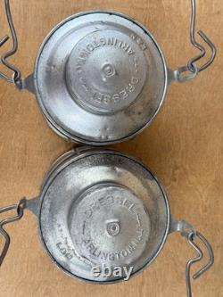 Pair (2) Vintage L & N Railroad Lantern Dressel Arlington NJ Clear Globe NICE