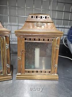 Pair Of GWR Great Western Railway Brass Carriage Wall Candle Lamps Early 20th C