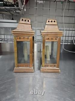 Pair Of GWR Great Western Railway Brass Carriage Wall Candle Lamps Early 20th C
