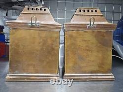 Pair Of GWR Great Western Railway Brass Carriage Wall Candle Lamps Early 20th C