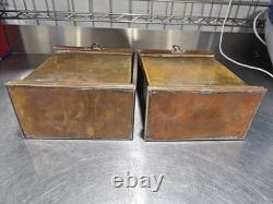 Pair Of GWR Great Western Railway Brass Carriage Wall Candle Lamps Early 20th C